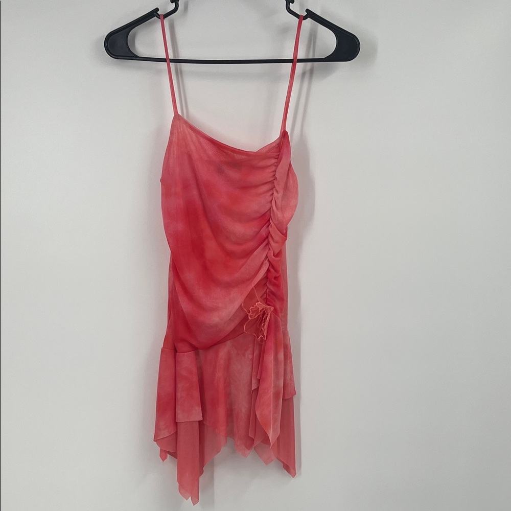 Vintage Seventeen Fashion Pink Asymmetrical Top Size Medium